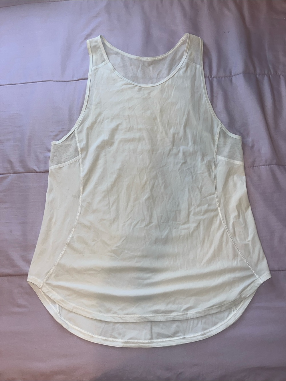 lululemon athletica White Scoop-Back Performance Tank